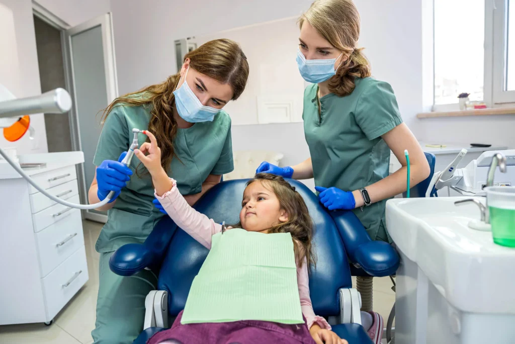 Child getting dental sealants in Mount Holly treatment