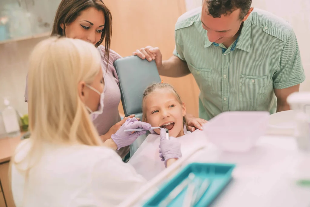Family visit for dental sealants in Mount Holly