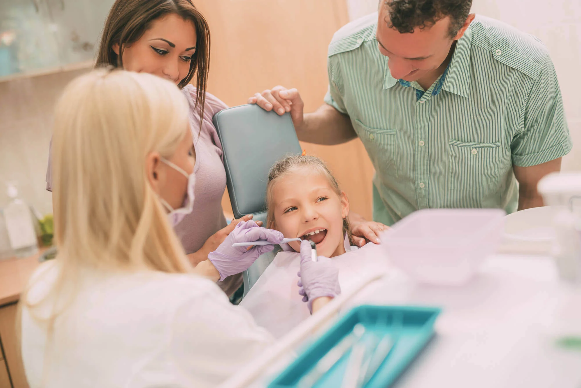 Family visit for dental sealants in Mount Holly
