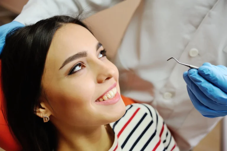 Healthy-smile-during-checkup-dentist-in-Gaston-County