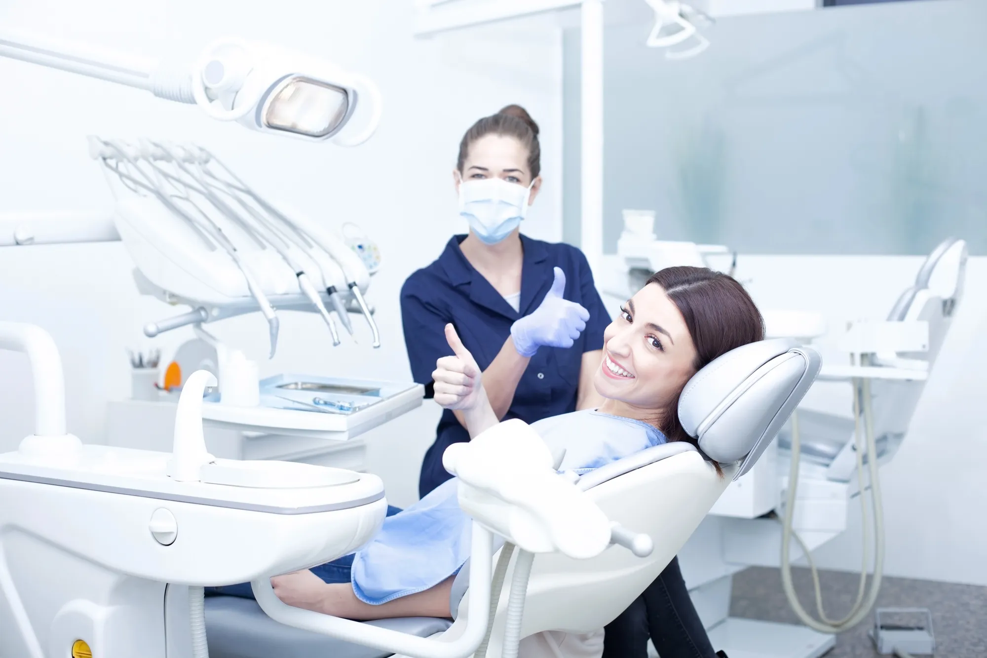 Relaxed patient during treatment – dental implants near me